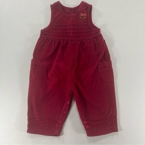 Vintage McKids Corduroy Romper 12M Burgundy